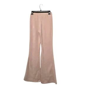 Goldie London Flare Pants Womens MED Italy Cream Texture Knit Luxury Minimalist